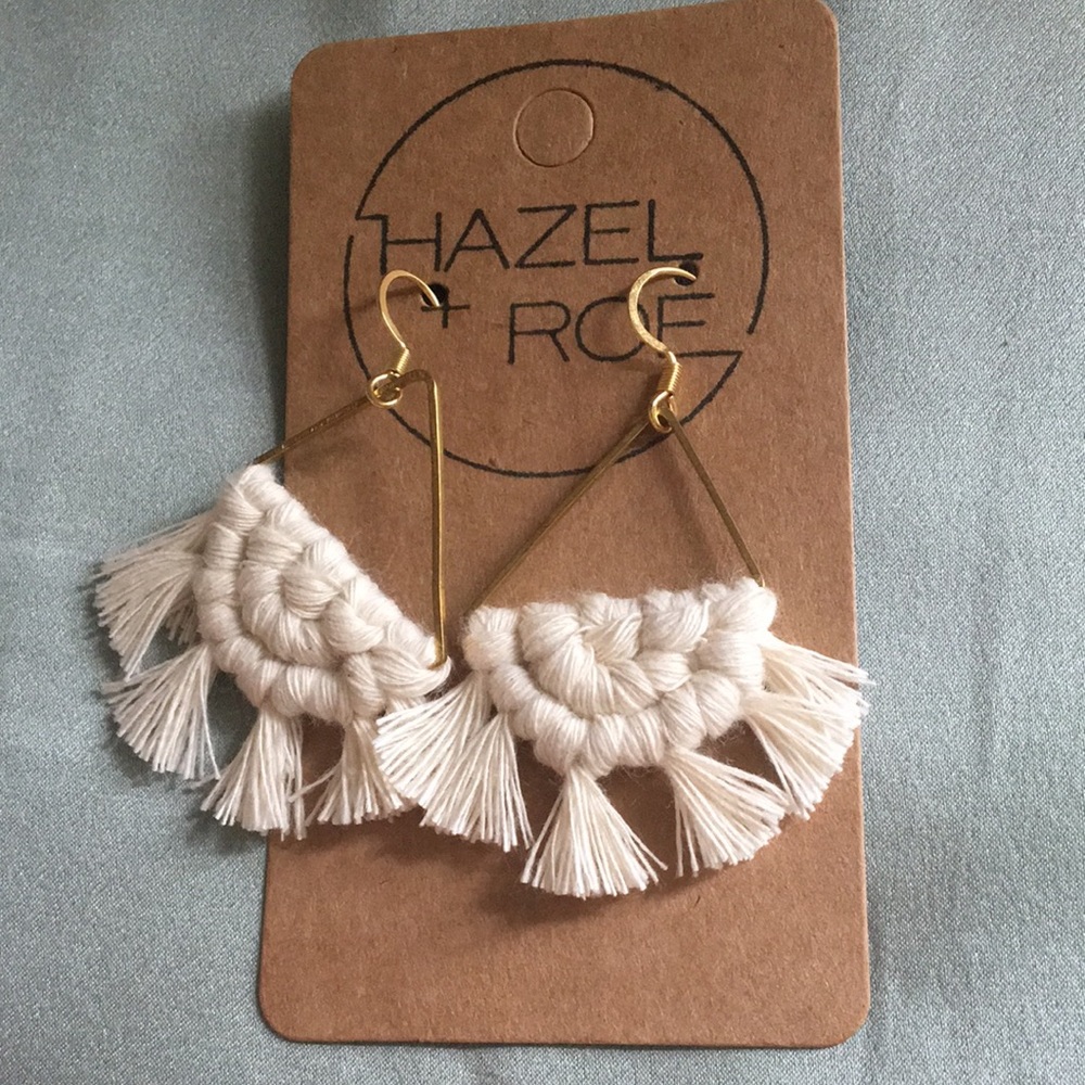 Hazel + Roe Woven and Gold Earrings